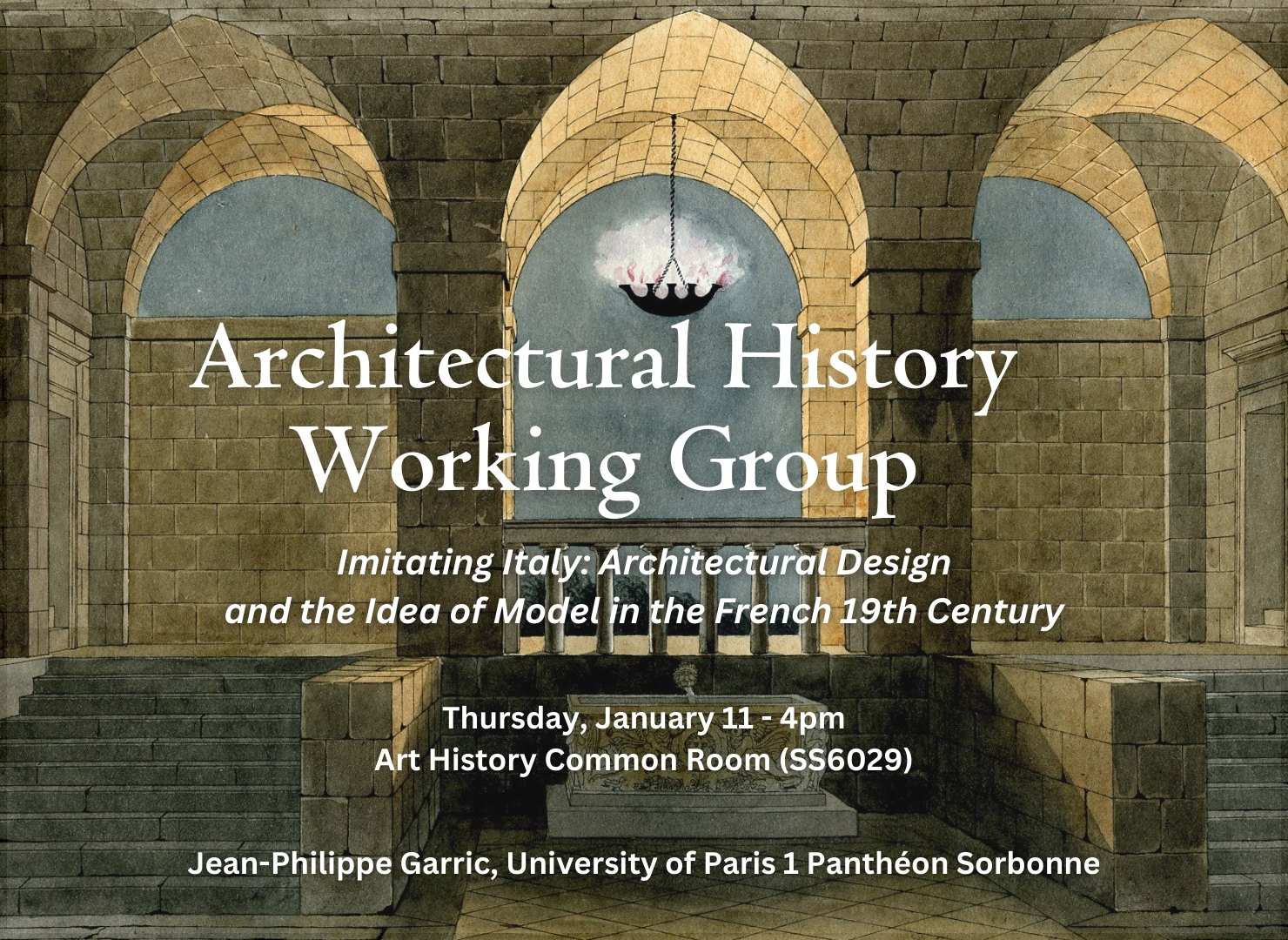 January 2024 Architectural History Working Group Professor Garric catacomb background