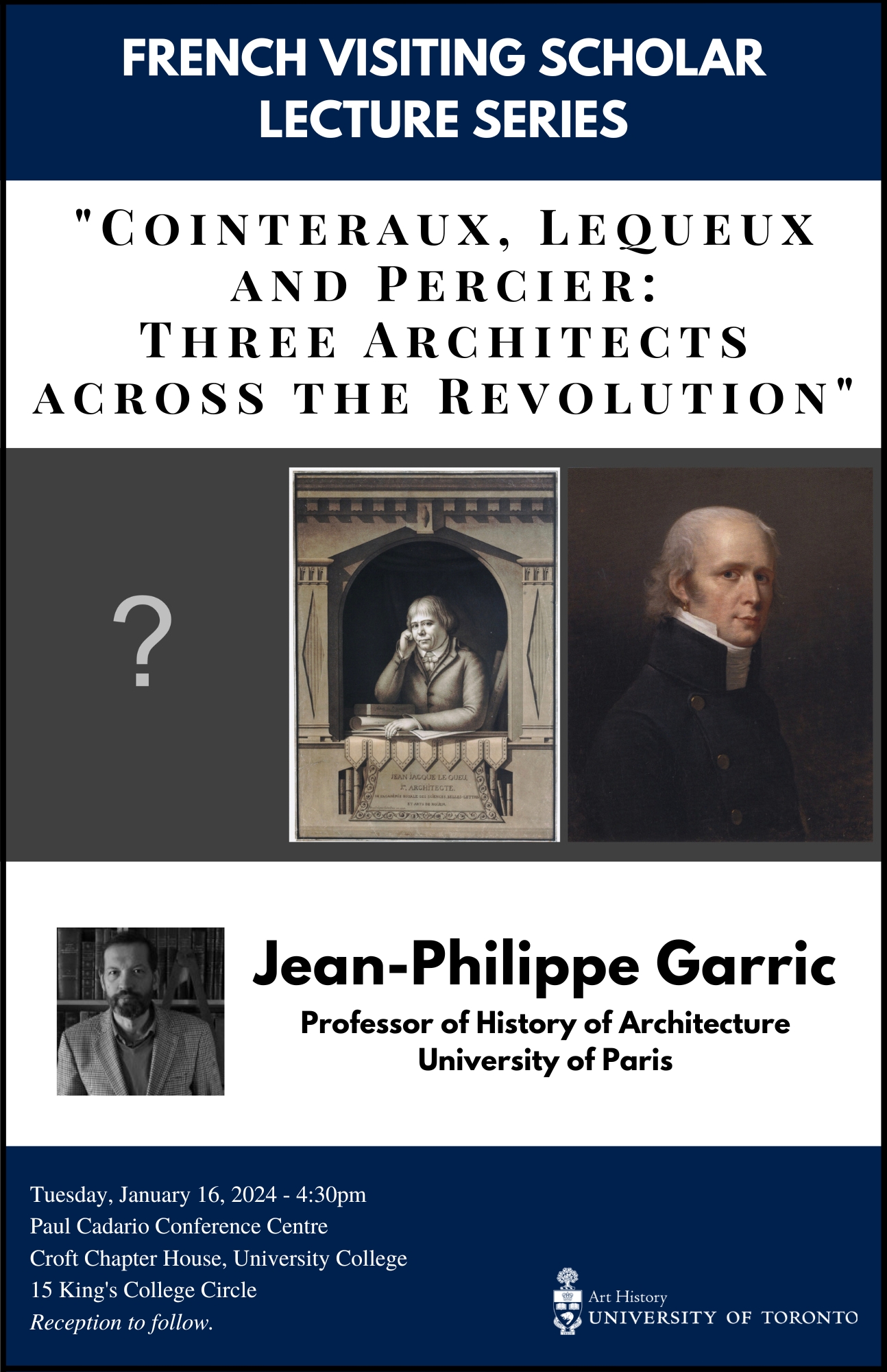 French Visiting Lecture Series January 2024 poster Jean-Philippe Garric