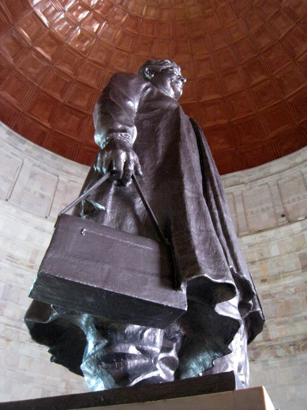 Sculptor Ram Sutar’s 2009 bronze statue of former Chief Minister of Uttar Pradesh, Kumari Mayawati.