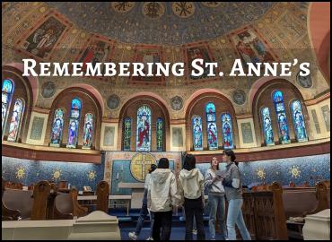 Remembering St. Anne&amp;#039;s Article Web Image - students in church